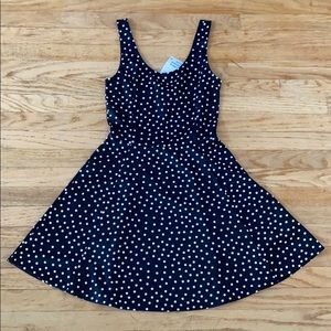 H&M Black Polka Dot Skater Dress